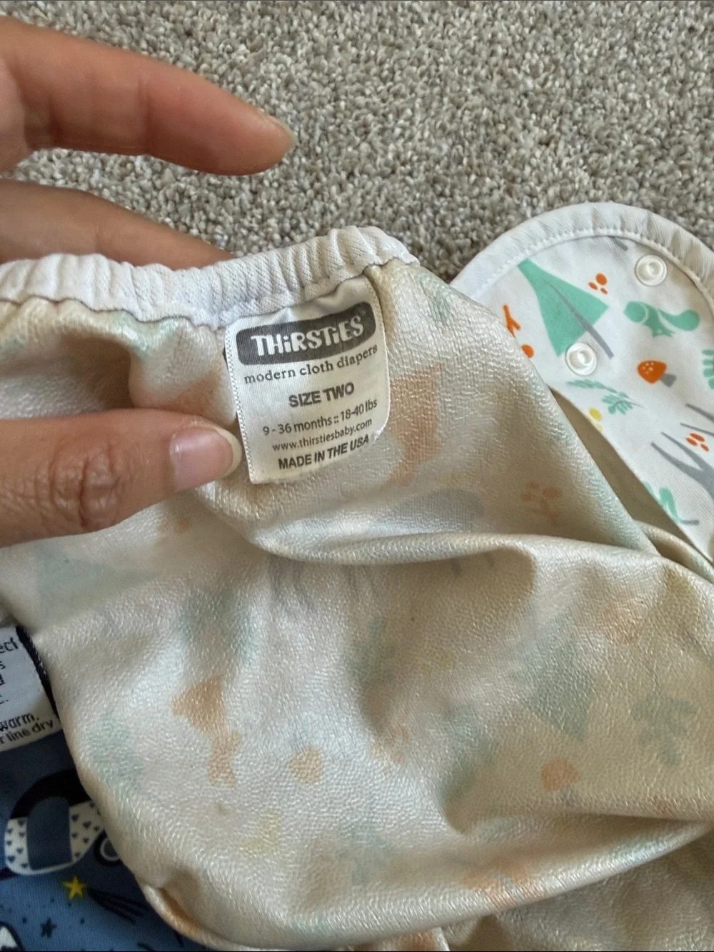 Set of Reusable Kids Cloth Diaper Cover Set - Multicolor Thirsties, Capri